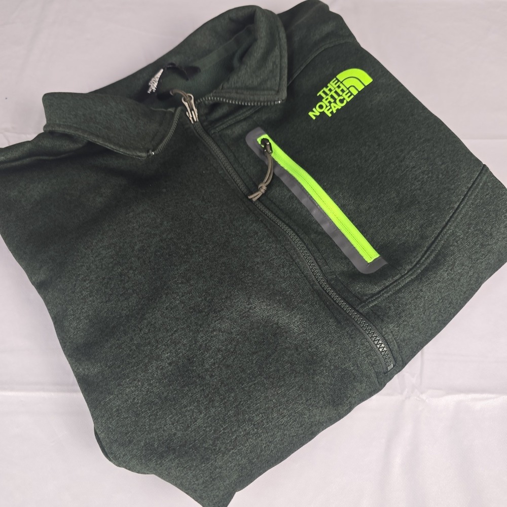 The North Face 1/2 Zip Fleece Pullover Mens Large Green Jacket EUC Long Sleeve S - Picture 11 of 11